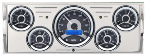 1940-1946 Chevy Truck Billet Aluminum Gauge Panel w/ Dakota Digital VHX Black Alloy Gauges