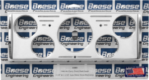 1940-1946 Chevy Truck 5 gauge Billet Aluminum Gauge Panels