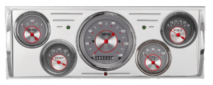 1940-1946 Chevy Truck Billet Aluminum 5 gauge Panel w/ Classic Instruments Gauges