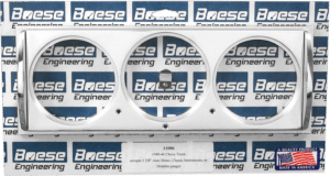 1940-1946 Chevy Truck Billet Aluminum 3 Gauge Panel for 3 3/8" Auto Meter, Classic Instruments, or Dolphin