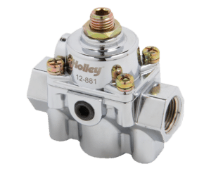 12-881 Holley Chrome Die Cast Fuel Regulator, 6 PSI