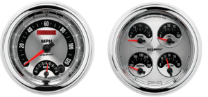 1947-1953 Chevy Truck Aluminum Adapter Rings w/ AutoMeter American Muscle Gauges (Speedo/Tach)