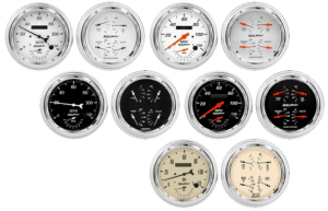 1947-1953 Chevy Truck Aluminum Adapter Rings Auto Meter Street Rod Series Gauges (Speedo/Tach)