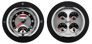 1954-1955 1st Series Chevy Truck Aluminum Adapter Rings w/ Auto Meter American Muscle Gauges