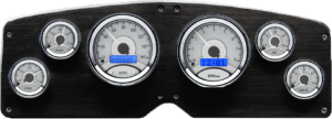 1954-1955 GMC Truck Aluminum Gauge Panel w/ Dakota Digital VHX Silver Alloy Gauges