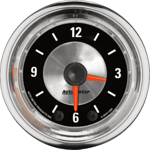 1284 Auto Meter American Muscle 2 1/16" Quartz Clock 12 volt or 16 volt