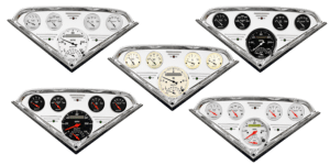 1955-1959 Chevy Truck Billet Aluminum Gauge Panel w/ Auto Meter Street Rod Series Gauges (Speedo/Tach)