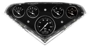 1955-1959 Chevy Truck Billet Aluminum 5 gauge Panel w/ Classic Instruments Gauges