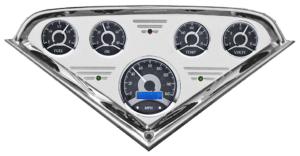 1955-1959 Chevy Truck Aluminum Gauge Panel w/ Dakota Digital VHX Black Alloy Gauges