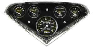 1955-1959 Chevy Truck Aluminum Gauge Panel w/ AutoMeter Carbon Fiber Gauges