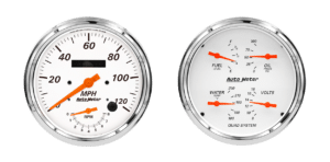 1352 Auto Meter Arctic White 2 Gauge Kit (5" Speedometer/Tachometer & Quad)
