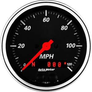 1449 Auto Meter Designer Black 3 3/8" GPS Speedometer (120 MPH)