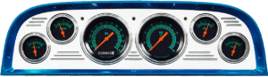 1960-1963 Chevy Truck Billet Aluminum 6 Gauge Panel w/ Classic Instruments Gauges