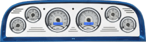1960-1963 Chevy Truck Aluminum Gauge Panel w/ Dakota Digital VHX Silver Alloy Gauges