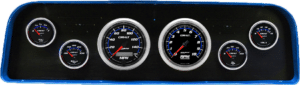 1960-1961 GMC Truck Aluminum Gauge Panel w/ Auto Meter Cobalt Gauges