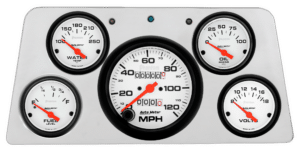 1960-1961 GMC Truck Billet Aluminum 5 Direct Fit Gauge Panel w/ Auto Meter Phantom gauges