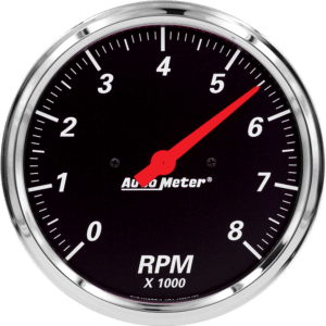 1499 Auto Meter Designer Black 5" In-Dash 8,000 RPM Tachometer