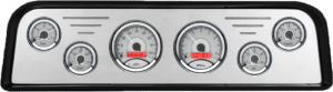 1962-1966 GMC Truck Billet Aluminum Gauge Panel w/ Dakota Digital VHX Silver Alloy Gauges
