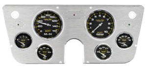 1967-1972 Chevy Truck Aluminum Gauge Panel w/ Auto Meter Carbon Fiber Gauges