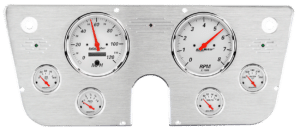 1967-1972 Chevy Truck Aluminum Gauge Panel w/ Auto Meter Arctic White Gauges