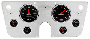 1967-1972 Chevy Truck Aluminum Gauge Panel w/ Auto Meter Designer Black Gauges