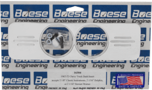 1967-1972 Chevy Truck Aluminum 2 Gauge Radio Insert (Classic Instruments / Dolphin)