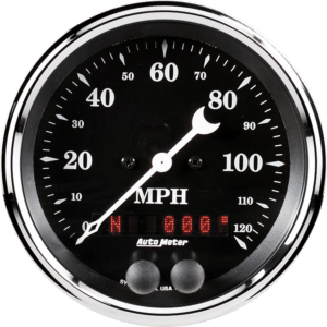 1749 Auto Meter Old Tyme White 3 3/8" GPS Speedometer (120 MPH)