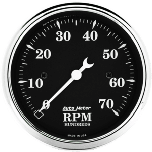 1798 Auto Meter Old Tyme Black 3 1/8" In-Dash 7,000 RPM Tachometer