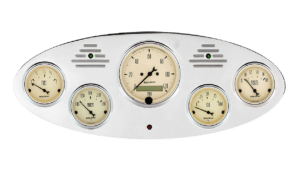 1934 Ford Truck Billet Aluminum Gauge Panel With AutoMeter Street Rod series gauges
