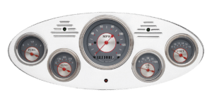 1934 Ford Truck Aluminum 5 Gauge Panel w/ Classic Instruments Gauges