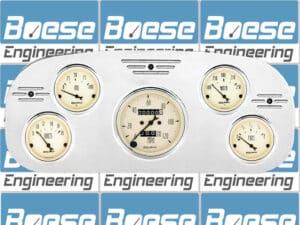 1935-1937 Ford Truck Billet Aluminum Gauge Panel With Auto Meter Street Rod series gauges