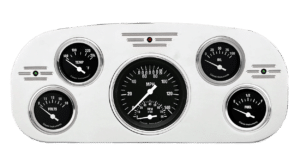 1935-1937 Ford Truck Billet Aluminum 5 Gauge Panel w/ Classic Instruments Gauges (Ultimate Speedometer)