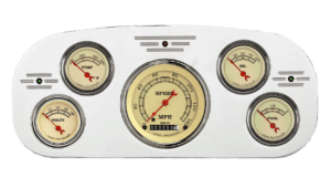 1935-1937 Ford Truck Billet Aluminum 5 Gauge Panel w/ Classic Instruments Gauges
