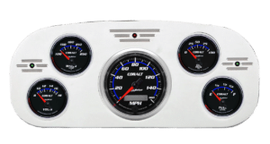 1935-1937 Ford Truck Billet Aluminum Gauge Panel w/ Auto Meter Cobalt Gauges