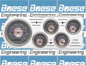 1948-1950 Ford Truck Aluminum 5 Gauge Panel w/ Classic Instruments Gauges