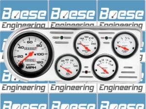 1948-1950 Ford Truck Aluminum Dash Insert w/ Auto Meter Phantom Gauges