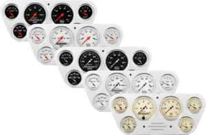 1953-1955 Ford Truck Billet Aluminum Gauge Panel w/ Auto Meter Street Rod Series Gauges