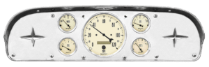 1957-1960 Ford Truck Aluminum Gauge Panel w/ AutoMeter Antique Beige Gauges