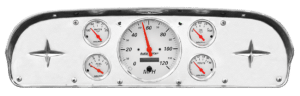 1957-1960 Ford Truck Aluminum Gauge Panel w/ AutoMeter Arctic White Gauges