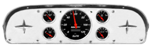 1957-1960 Ford Truck Aluminum Gauge Panel w/ AutoMeter Designer Black Gauges