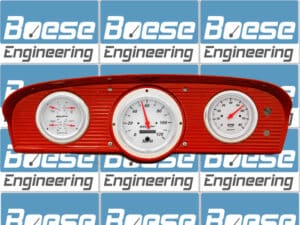 61 62 63 64 65 66 Ford F100 Truck Adapter Rings w/ Auto Meter Arctic White Gauges