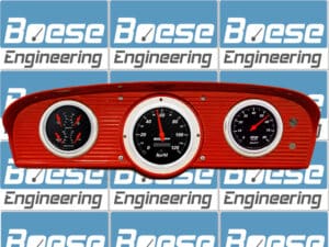 61 62 63 64 65 66 Ford F100 Truck Adapter Rings w/ Auto Meter Designer Black Gauges