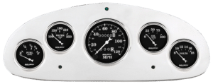 1934 Chevy Master Billet Aluminum Gauge Panel w/ Auto Meter Street Rod series gauges