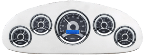 1934 Chevy Master Billet Aluminum Gauge Panel w/ Dakota Digital VHX-1050 Black Alloy Gauges