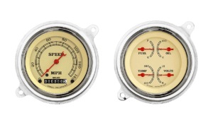 1936 Chevy Standard Aluminum Adapter Rings w/ Classic Instruments Gauges