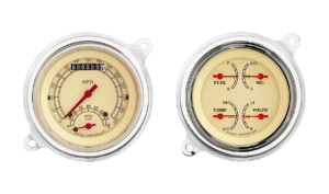 1936 Chevy Standard Aluminum Adapter Rings w/ Classic Instruments Gauges (Ultimate Speedometer)