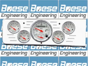 1940 Chevy Car Billet Aluminum Gauge Panel w Auto Meter Street Rod Series Gauges (Speedo/Tach)