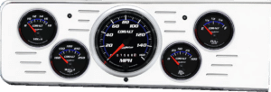 1940 Chevy Car Billet Aluminum Gauge Panel w/ Auto Meter Cobalt Gauges