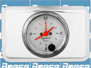 1940 Chevy Car Clock Inserts w/ Auto Meter Street Rod Series Clocks