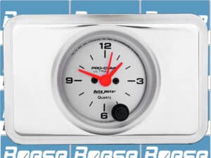 1940 Chevy Car Clock Insert w/ Auto Meter Ultra Lite Clock